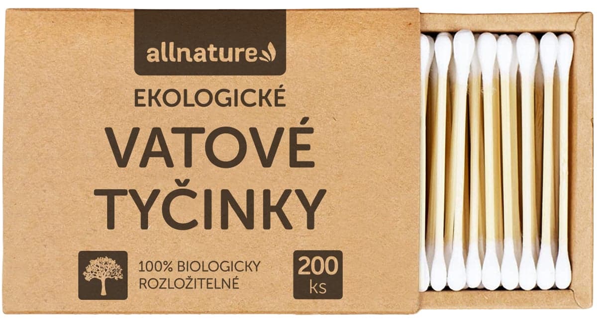Allnature Ekologické vatové tyčinky