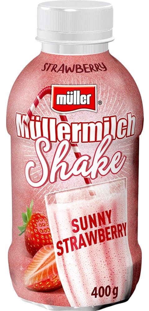 Müllermilch Shake s jahodovou příchutí