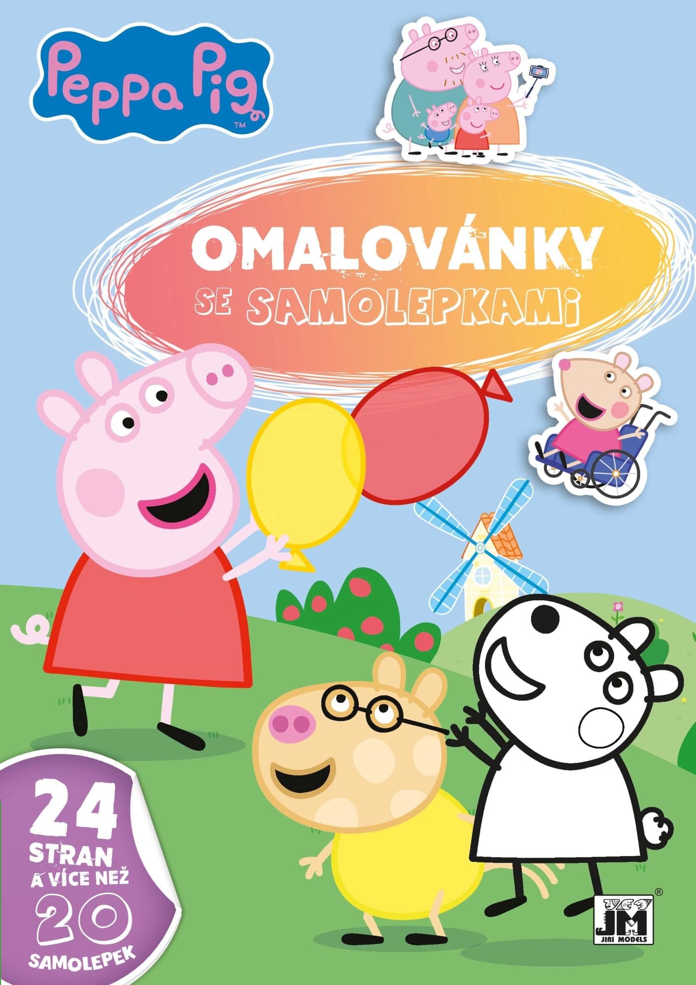 JIRI MODELS Omalovánky se samolepkami Peppa Pig