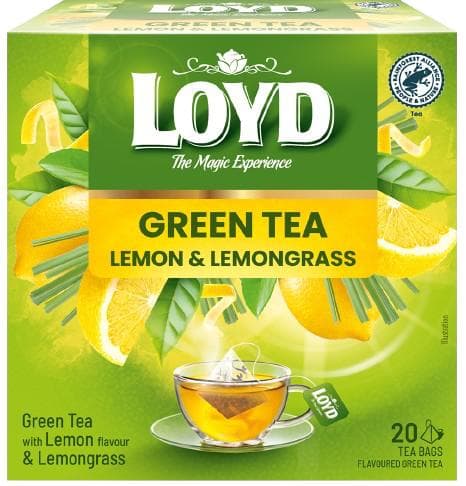Loyd Pyramida zelený čaj s příchutí citronu a citrónovou trávou