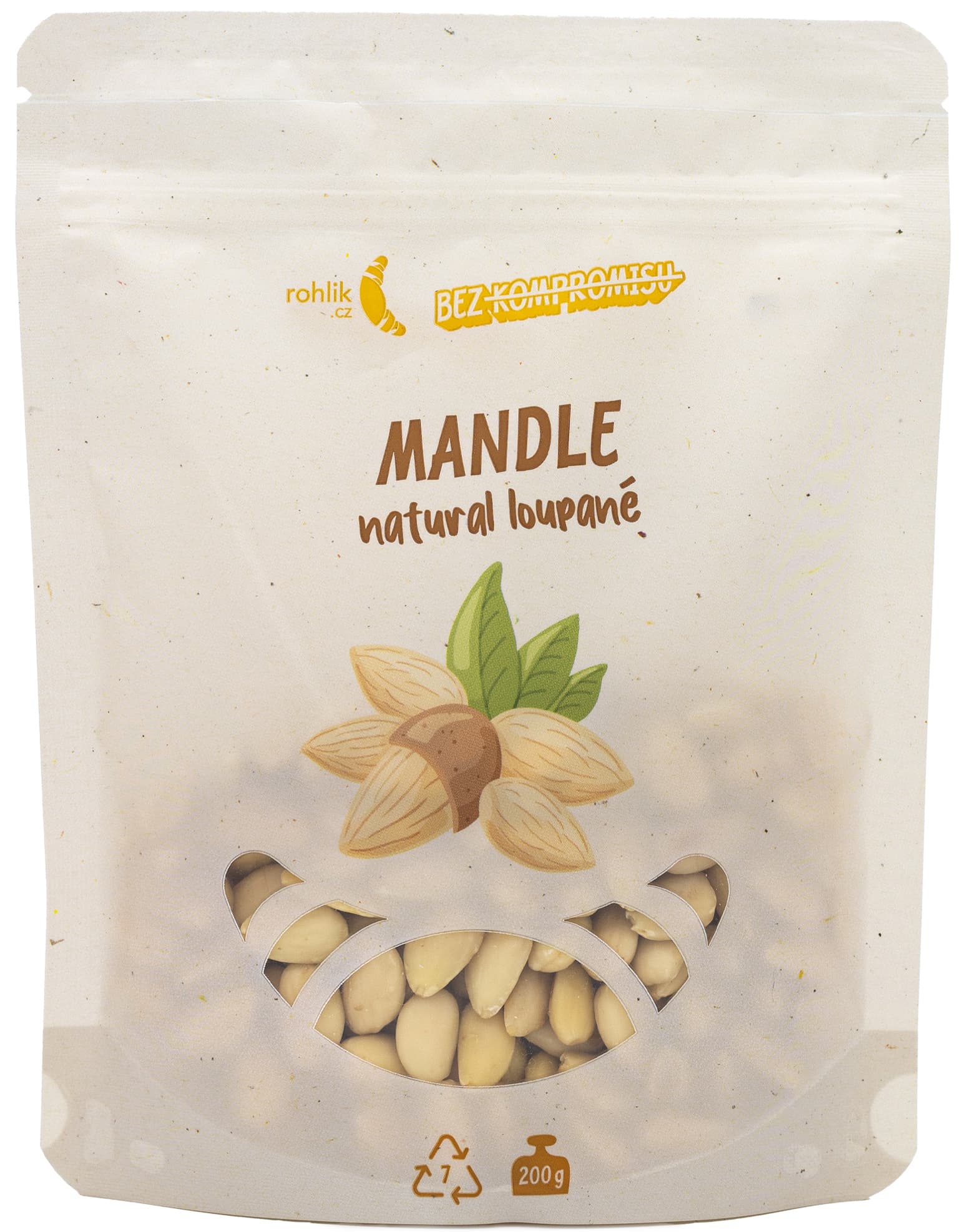 Mandle blanšírované natural