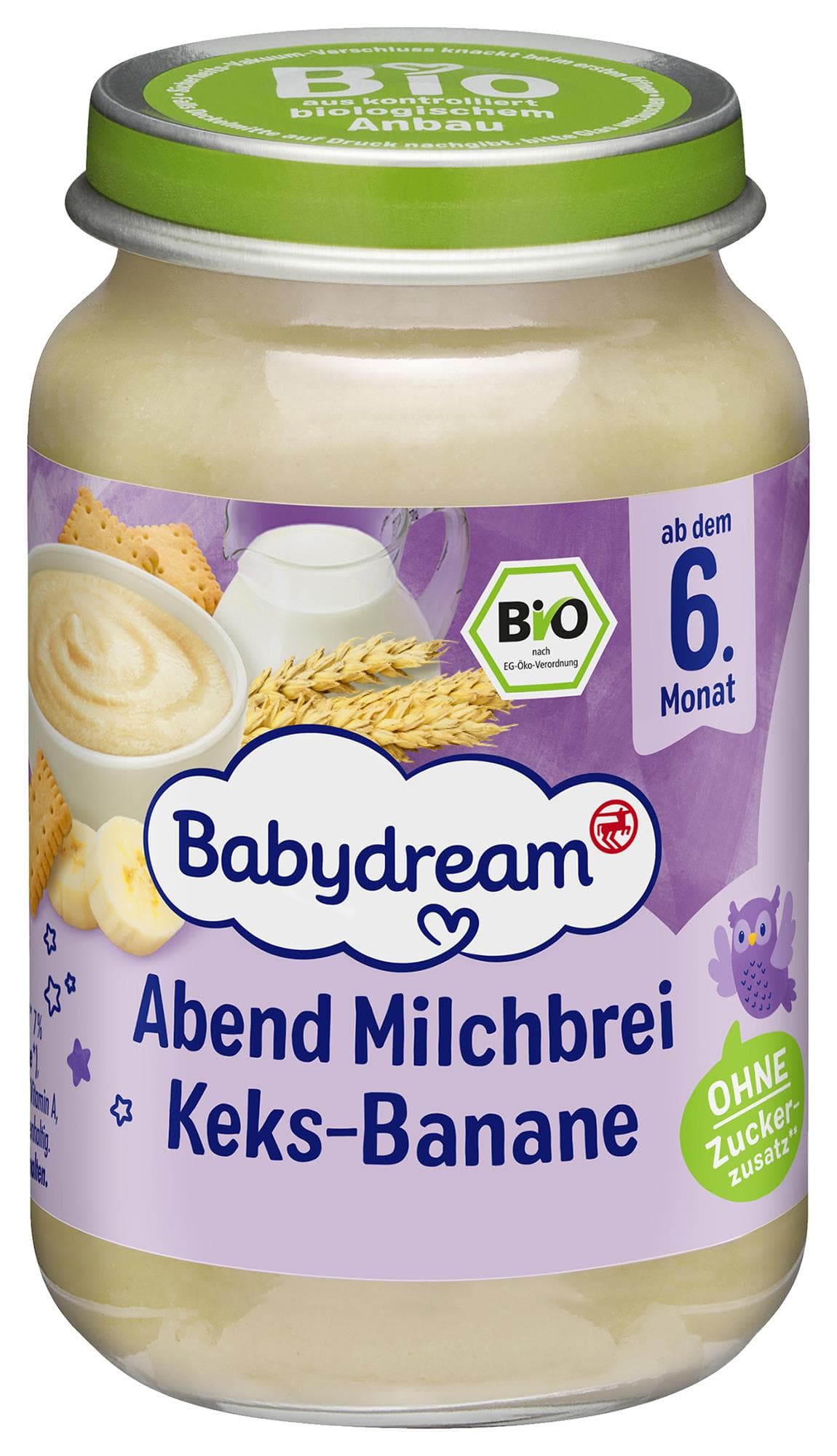 Babydream BIO Mléčná kaše banán a sušenka 190 g