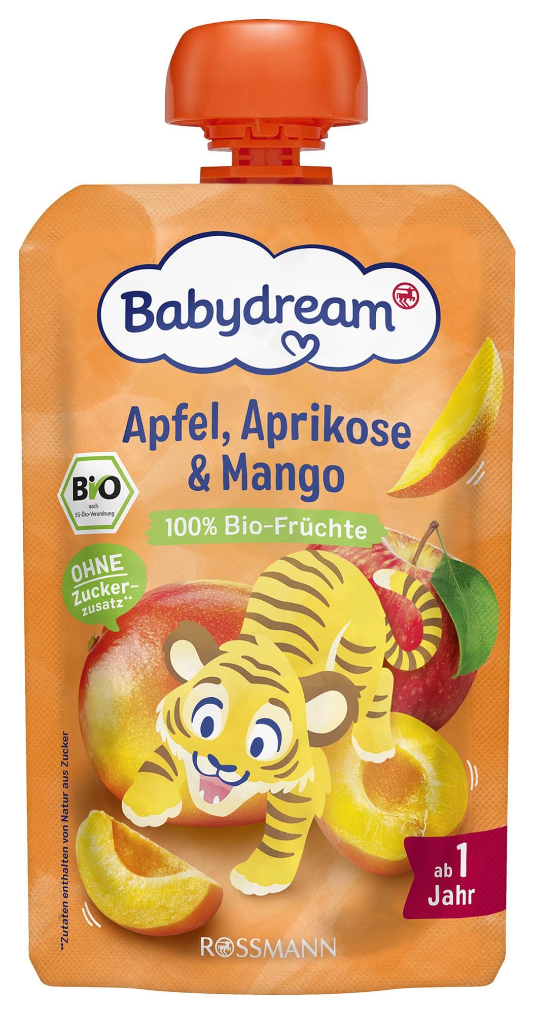 Babydream BIO Ovocná kapsička jablko, meruňka a mango