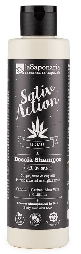 laSaponaria BIO Pánský sprchový gel a šampon s konopím 2v1