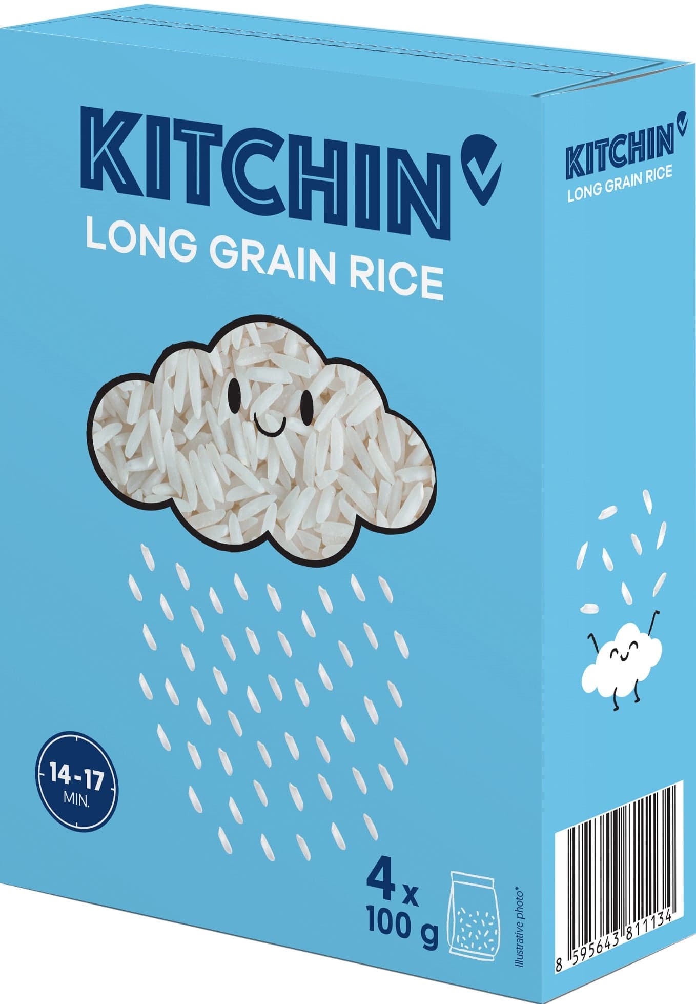Kitchin Rýže dlouhozrnná varné sáčky (4×100 g)