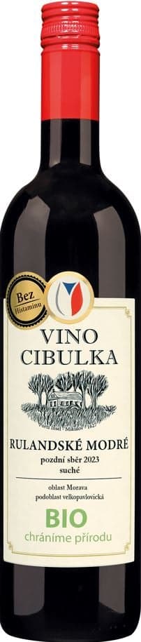 Vino Cibulka BIO Rulandské modré 2023 pozdní sběr
