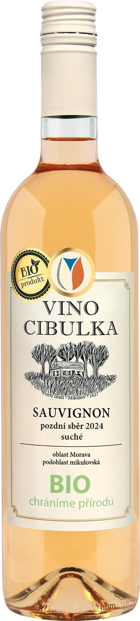 Vino Cibulka BIO Sauvignon 2024 pozdní sběr 0,75 l