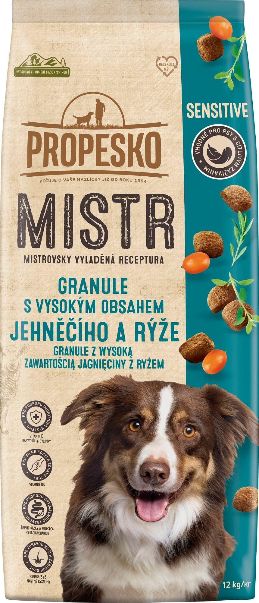 Propesko Mistr Sensitive granule s jehněčím a rýží pro psy