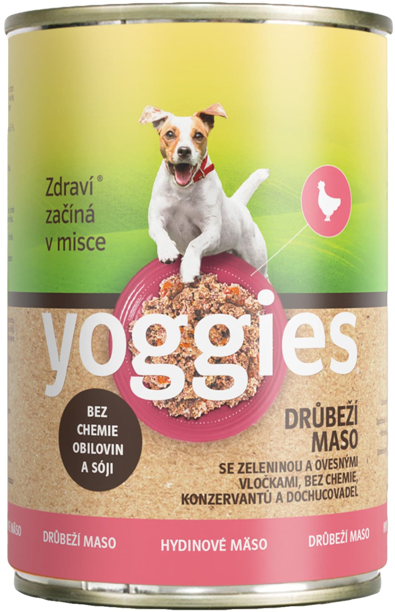 Yoggies Drůbeží konzerva pro psy se zeleninou a ovesnými vločkami
