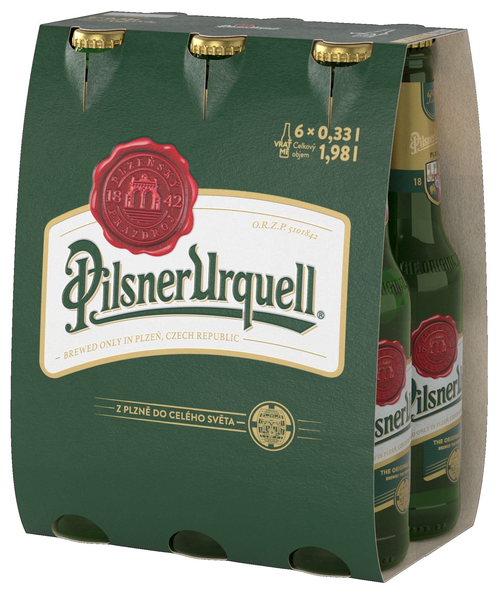 Pilsner Urquell Pivo ležák světlý 6×0,33 l sklo