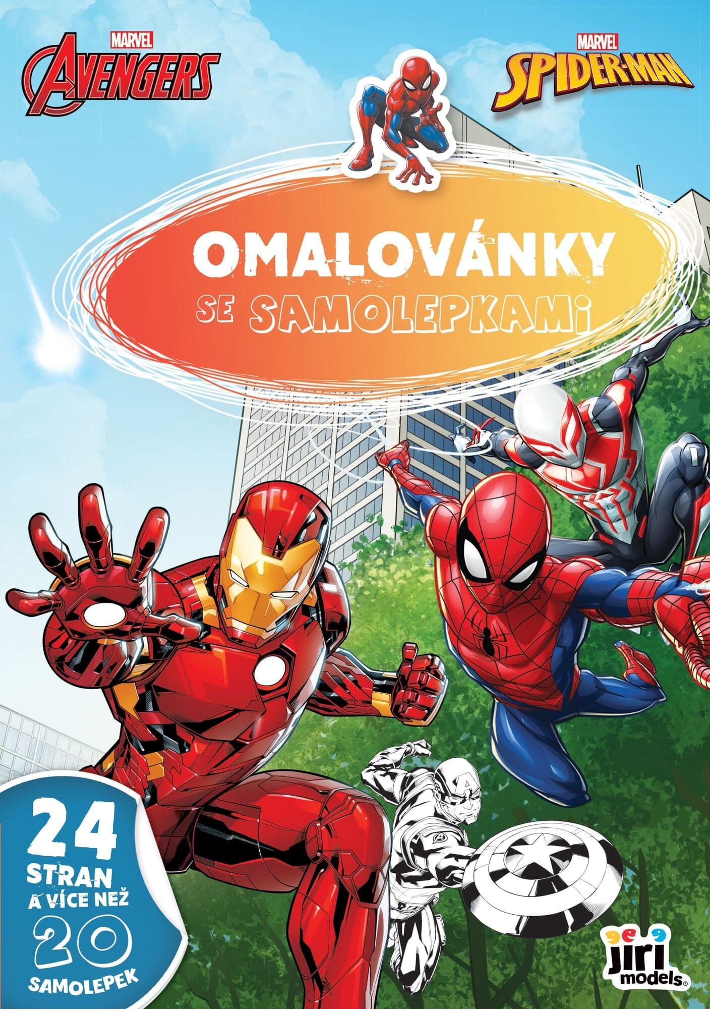 JIRI MODELS Omalovánky se samolepkami Marvel 1 ks