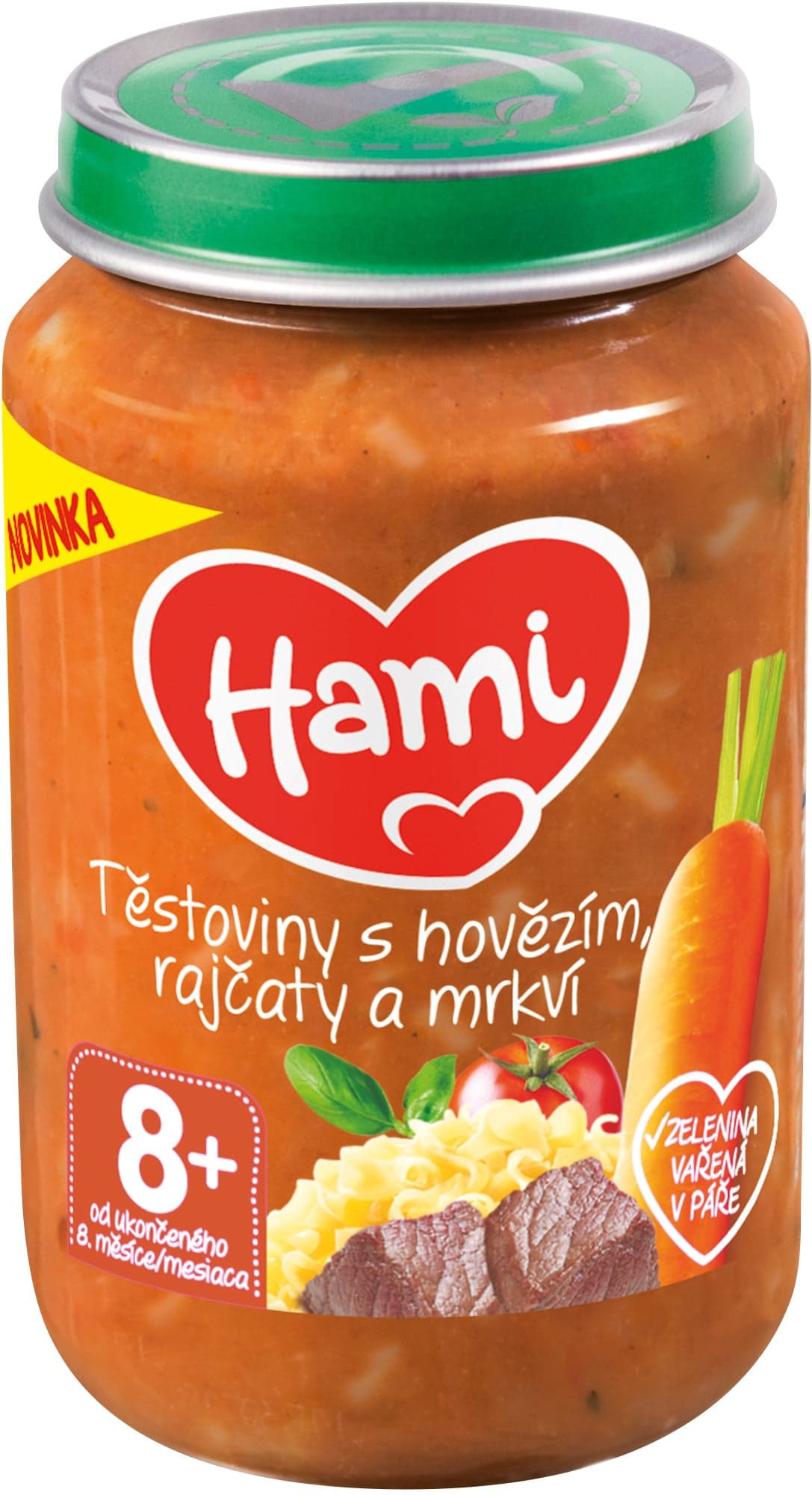 Hami Příkrm těstoviny s hovězím, rajčaty a mrkví