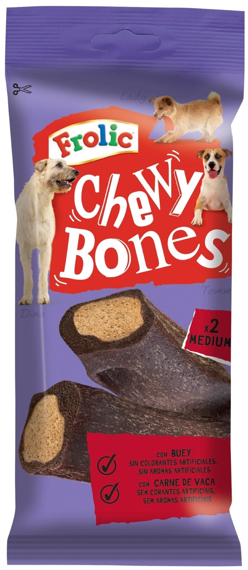 Frolic Chewy Bones hovězí pamlsky pro psy středních plemen