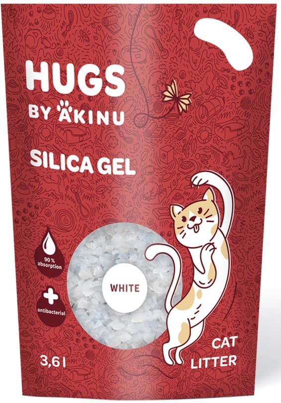 Hugs By Akinu Silika gel bílá podestýlka pro kočky