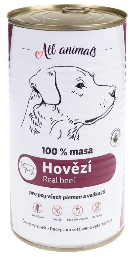 All Animals Hovězí mleté konzerva pro psy