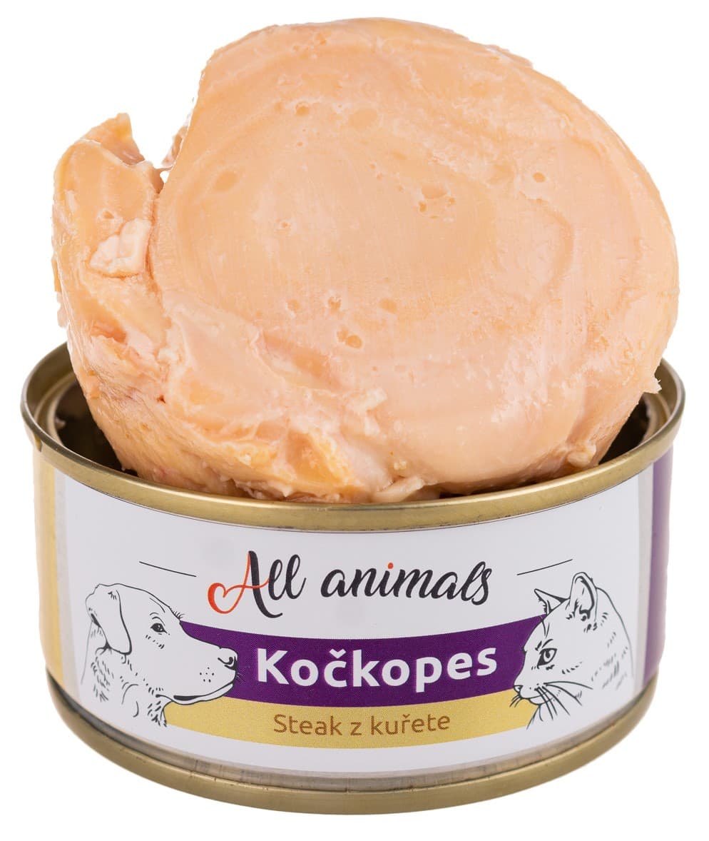 All Animals Kočkopes steak z kuřete konzerva