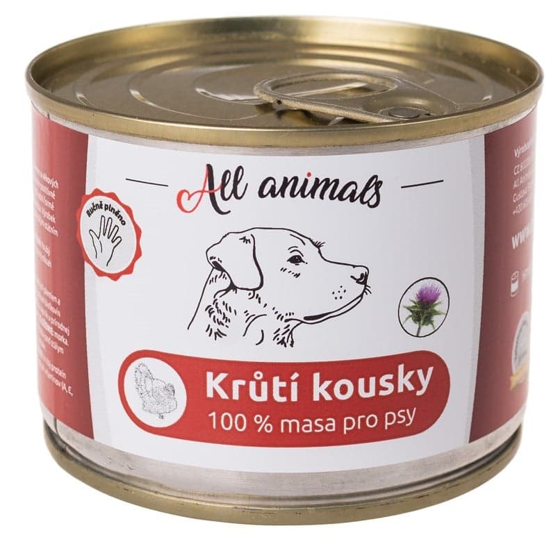 All Animals Krůtí kousky konzerva pro psy