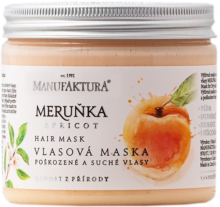 Manufaktura Maska na suché a poškozené vlasy meruňka
