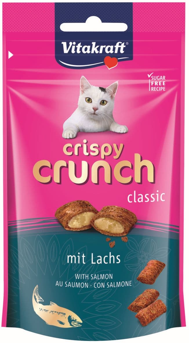 Vitakraft Crispy Crunch Pamlsek pro kočky s lososem