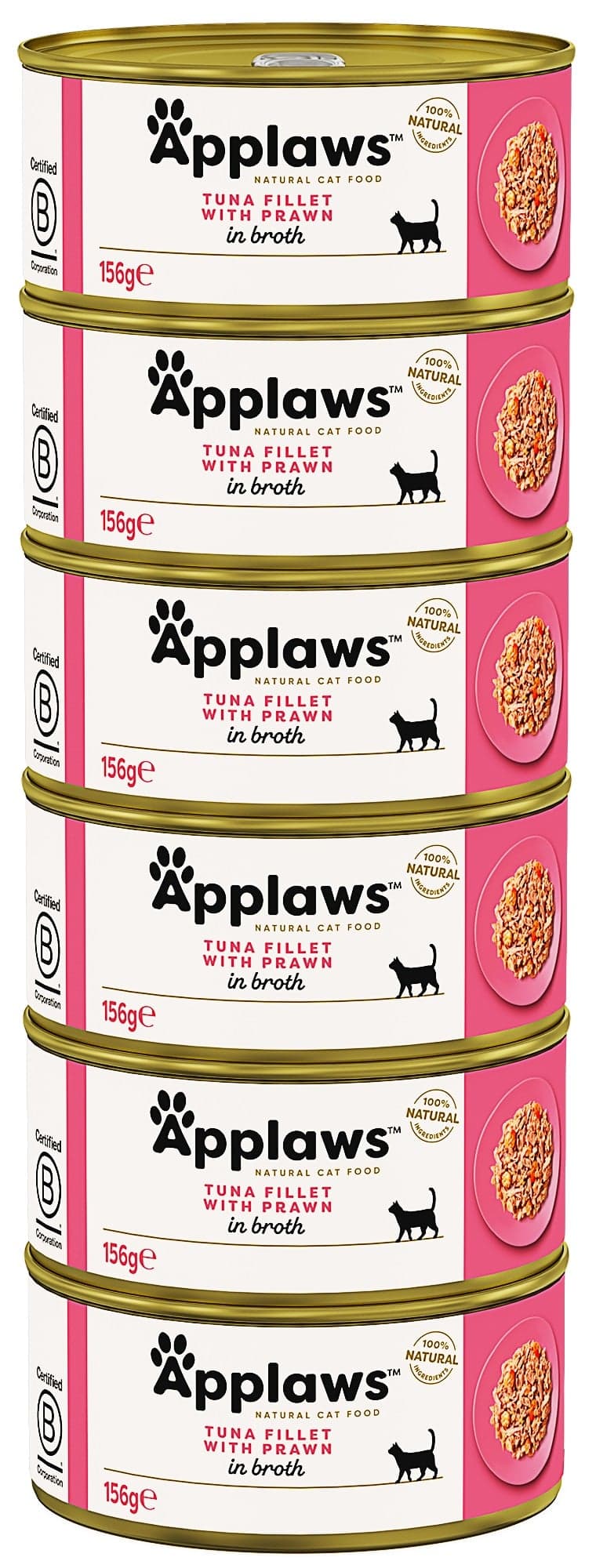 Applaws Cat konzerva tuňák s krevetami (6×156 g)