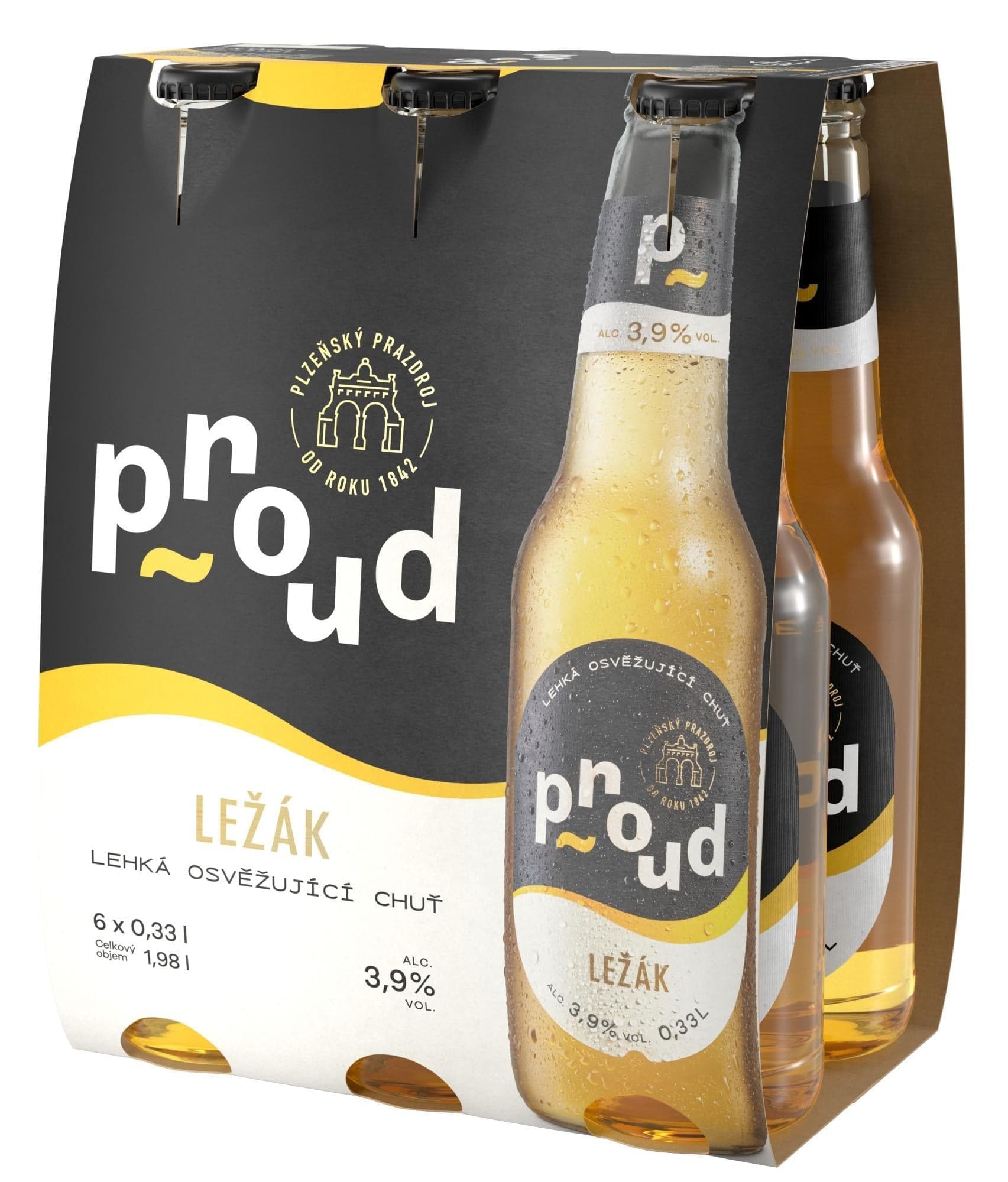Proud ležák sklo 6×0,33 l