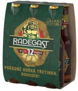 Radegast Ryze Hořká 12 pivo ležák světlý 6×0,33 l sklo