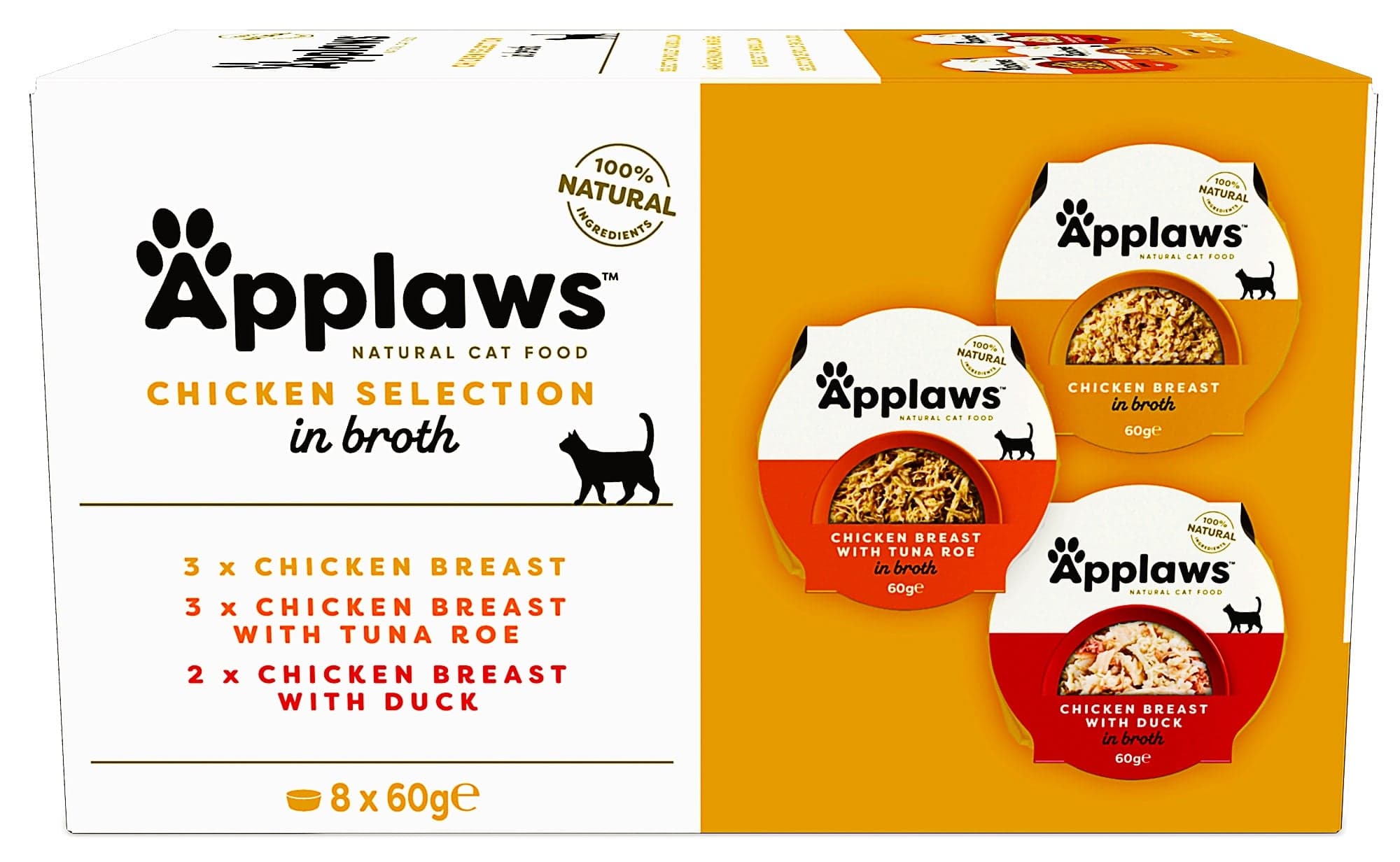 Applaws Cat kuřecí miska pro kočky multipack (8×60 g) 480 g