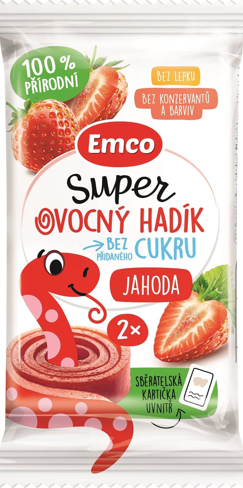 Emco Super ovocný hadík jahoda
