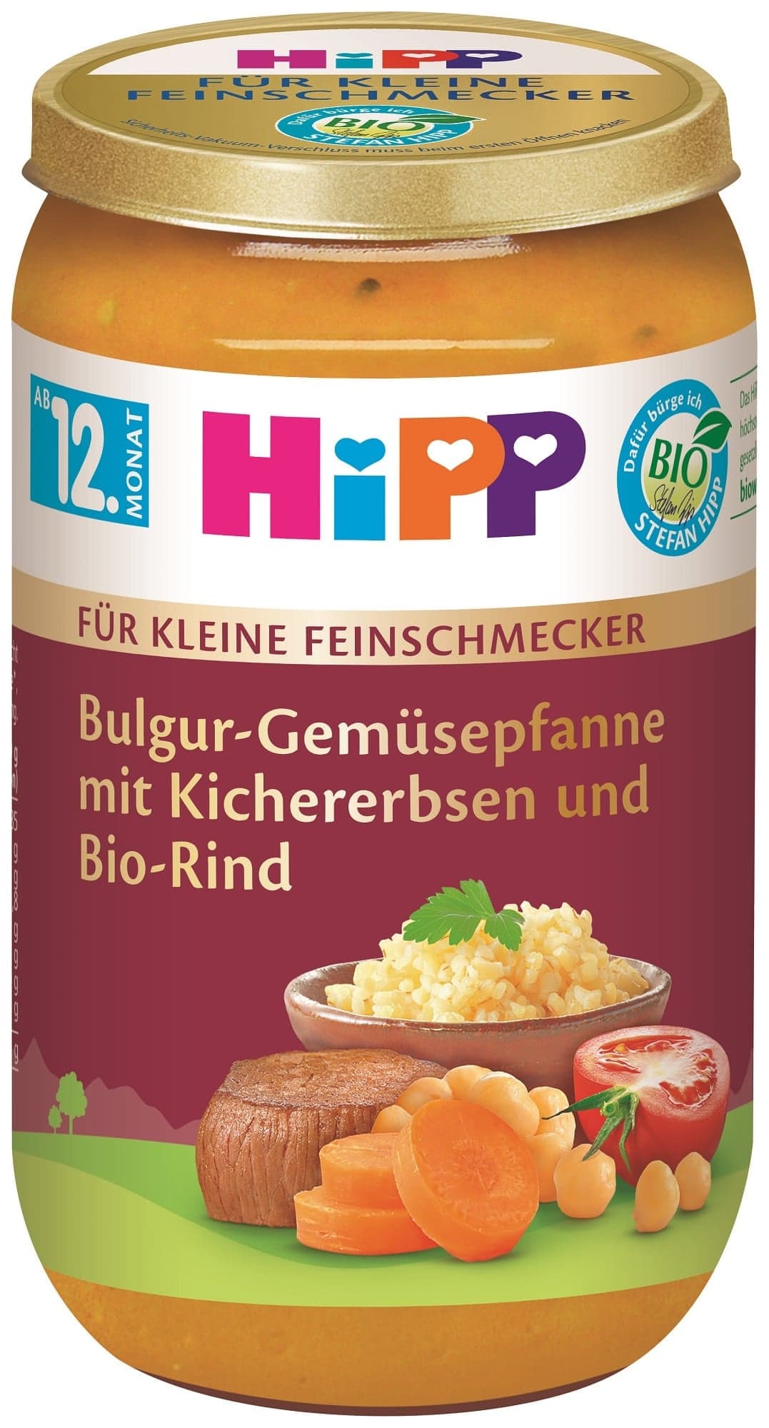HiPP BIO Malý Gurmán bulgur se zeleninou, cizrnou a hovězím masem
