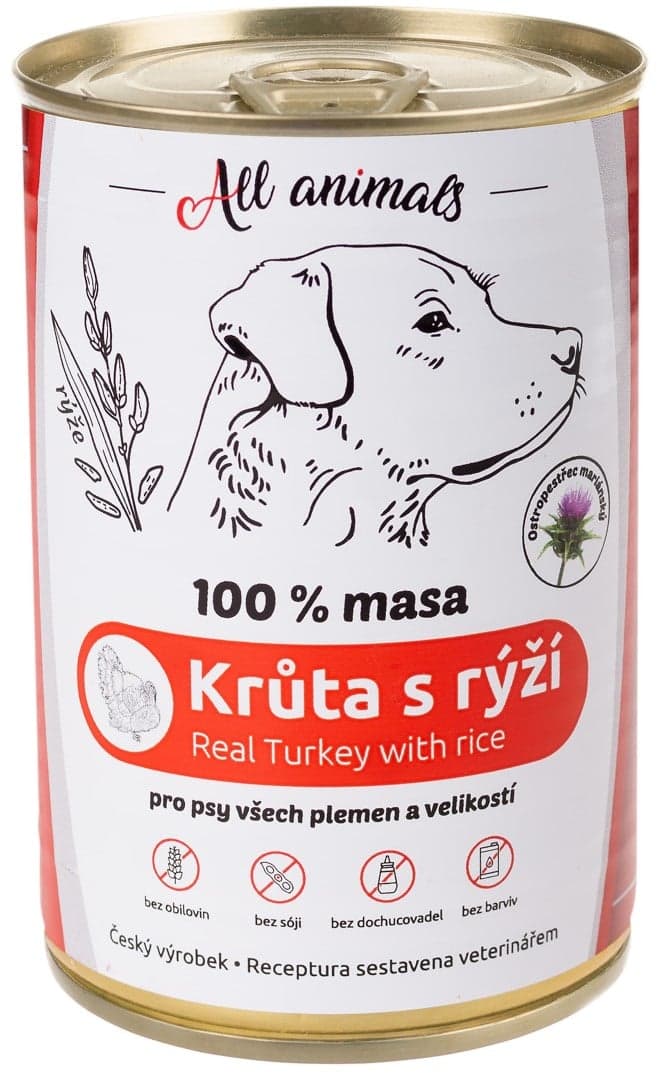 All Animals Krůta mletá s rýží pro psy