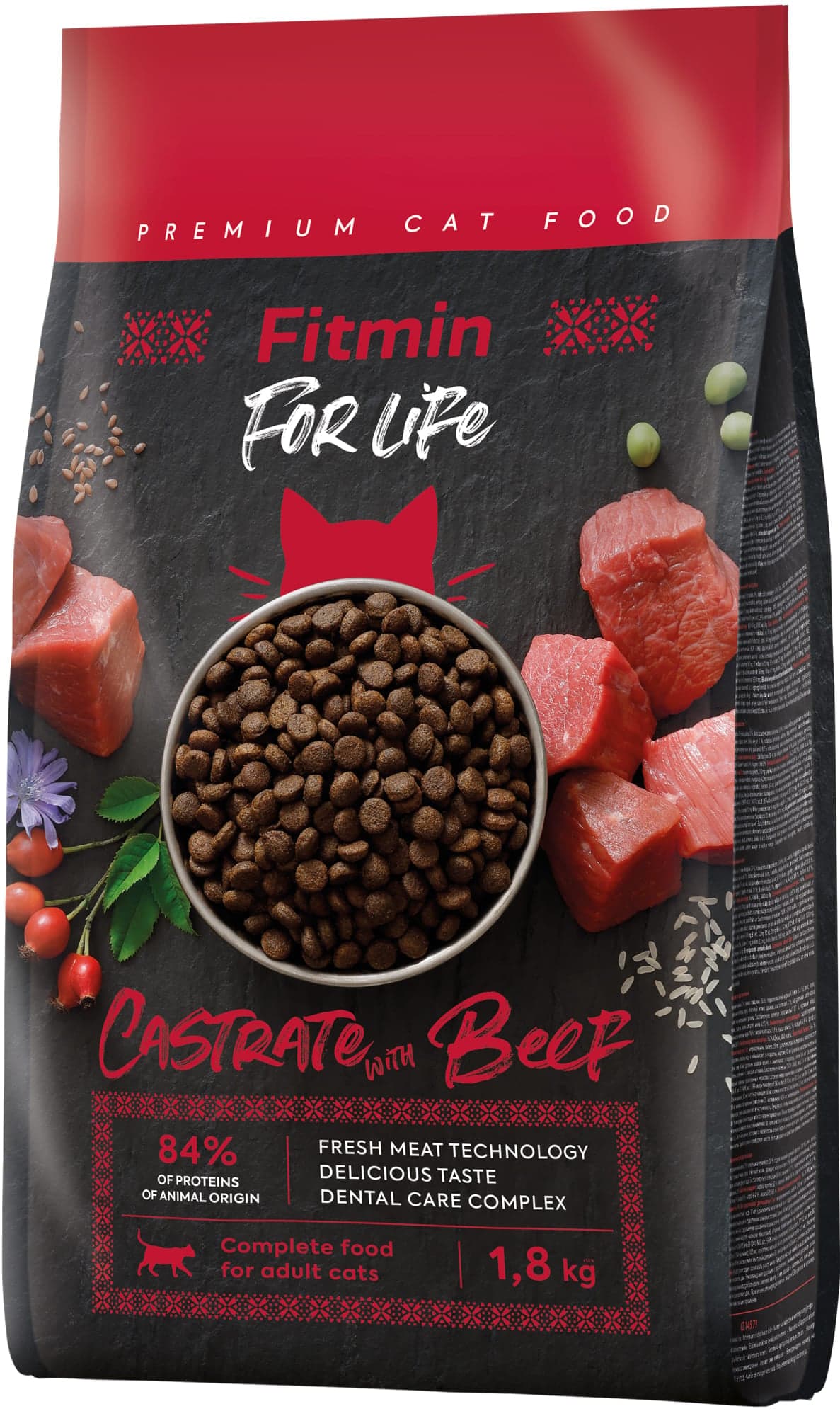 Fitmin For Life Beef krmivo pro kastrované kočky
