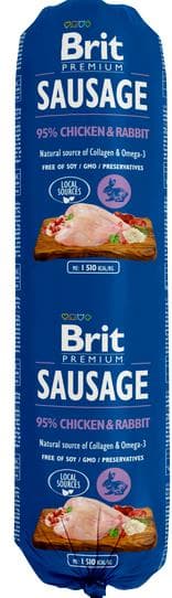 Brit Sausage Chicken & Rabbit salám pro psy