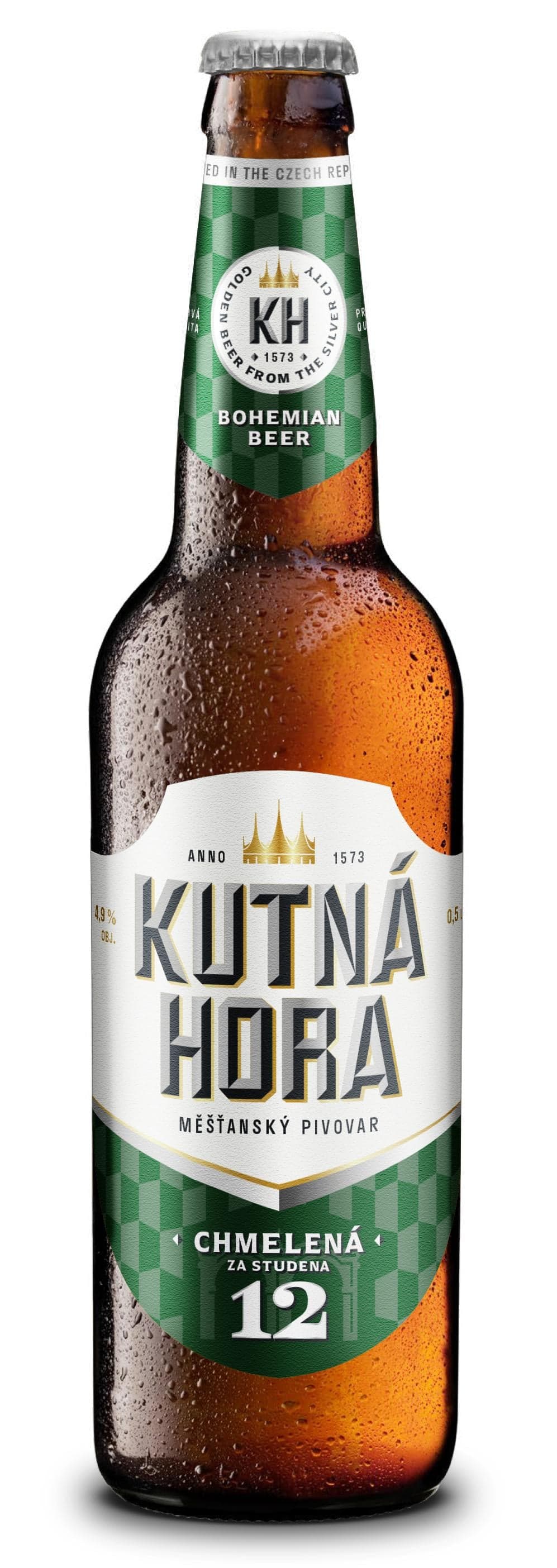 Kutnohorská Zlatá 12% nachmelená sklo