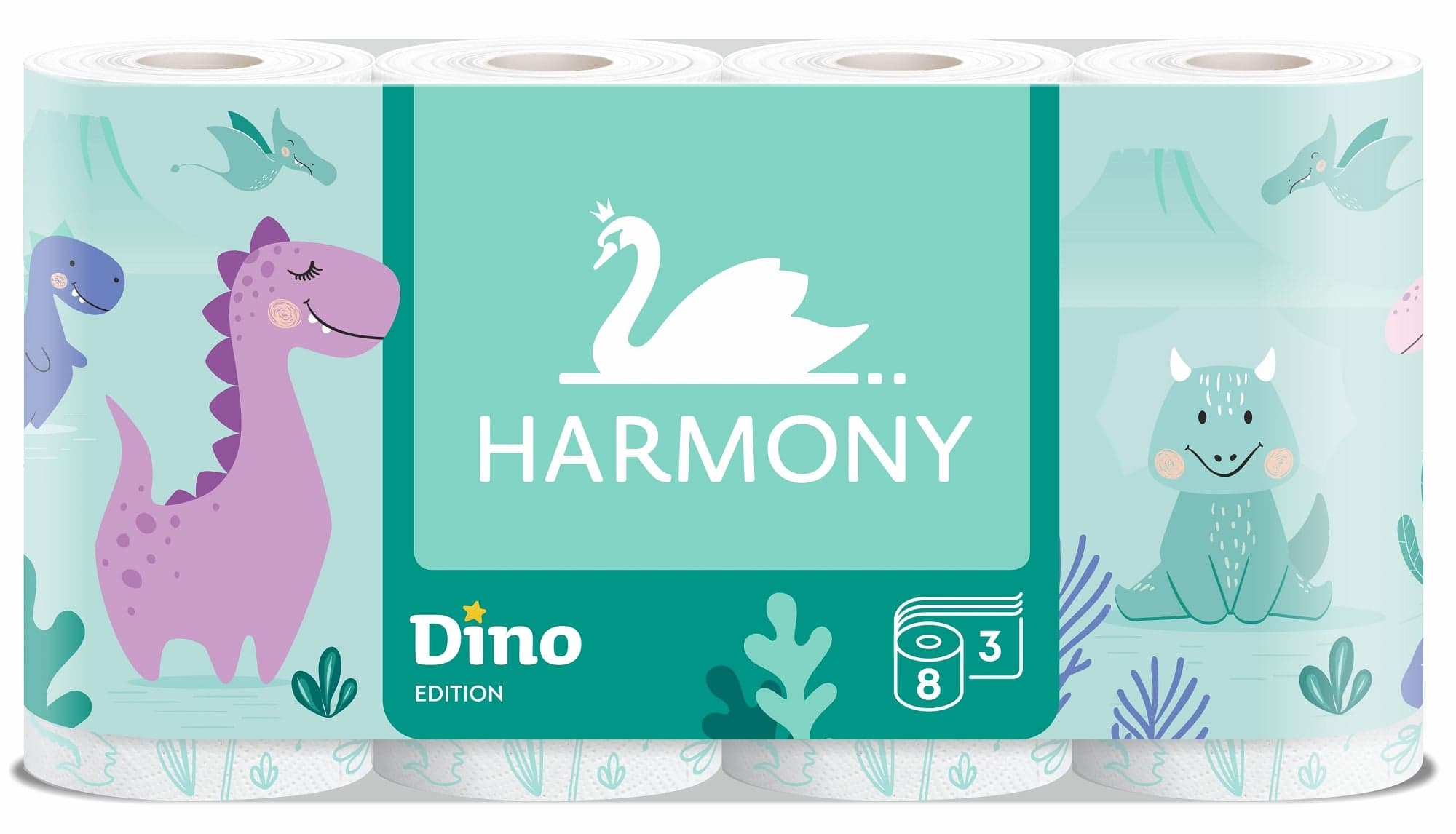 Harmony Dino toaletní papír 3vrstvý, 8 ks