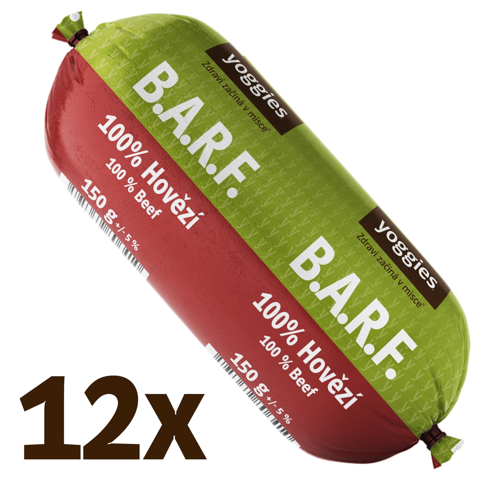 Yoggies B.A.R.F. 100% hovězí s probiotiky, mražené (12×150 g)