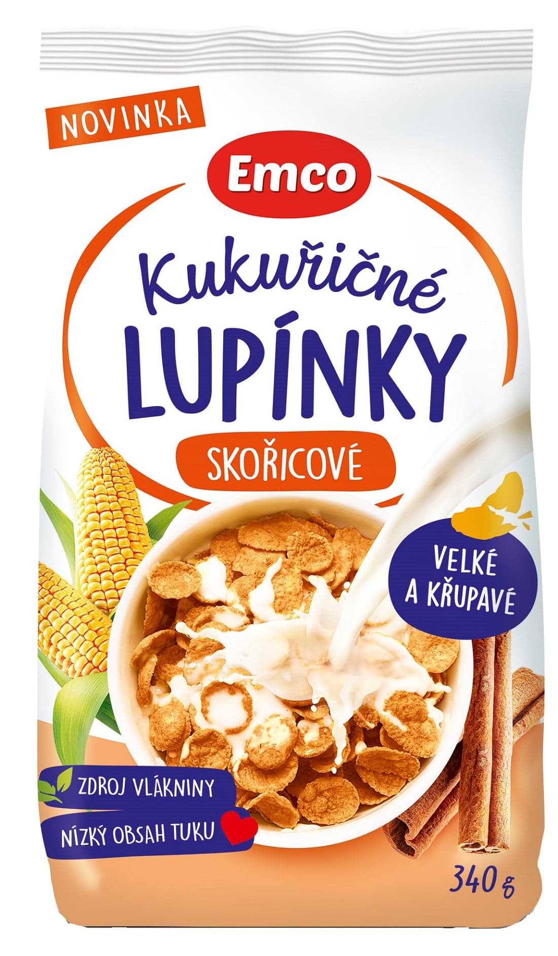 Emco Skořicové lupínky 340 g