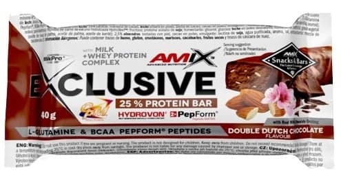 Amix Exclusive Proteinová tyčinka dvojitá čokoláda 40 g