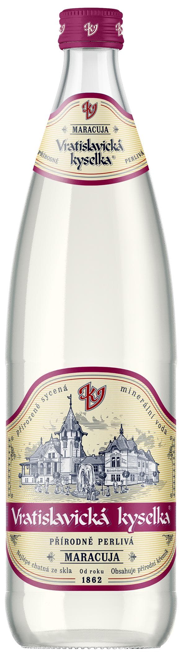 Vratislavická kyselka Maracuja sklo 0,75 l