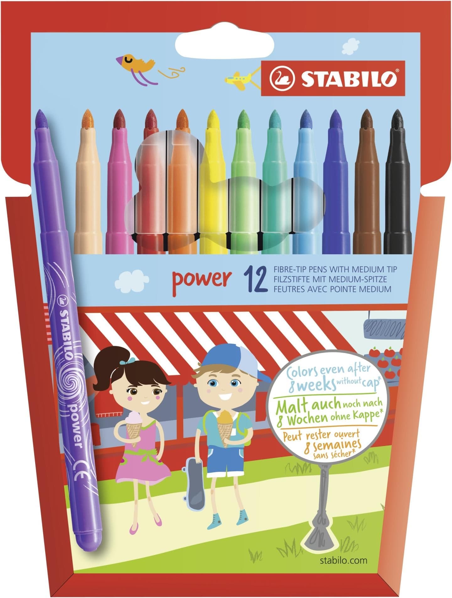 Stabilo Power vláknové fixy, sada
