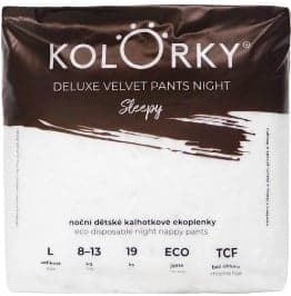 Kolorky EKO Noční jednorázové plenkové kalhotky deluxe velvet L Sleepy (8–13 kg)