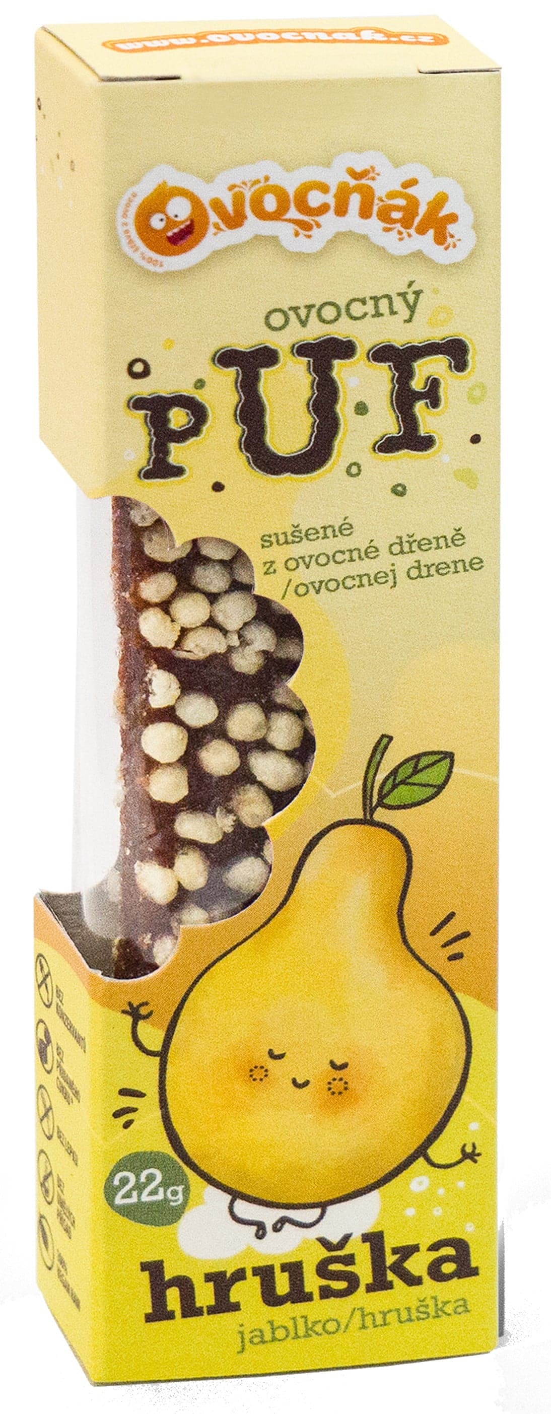 Ovocňák Plátky PUF jablko a hruška 22 g