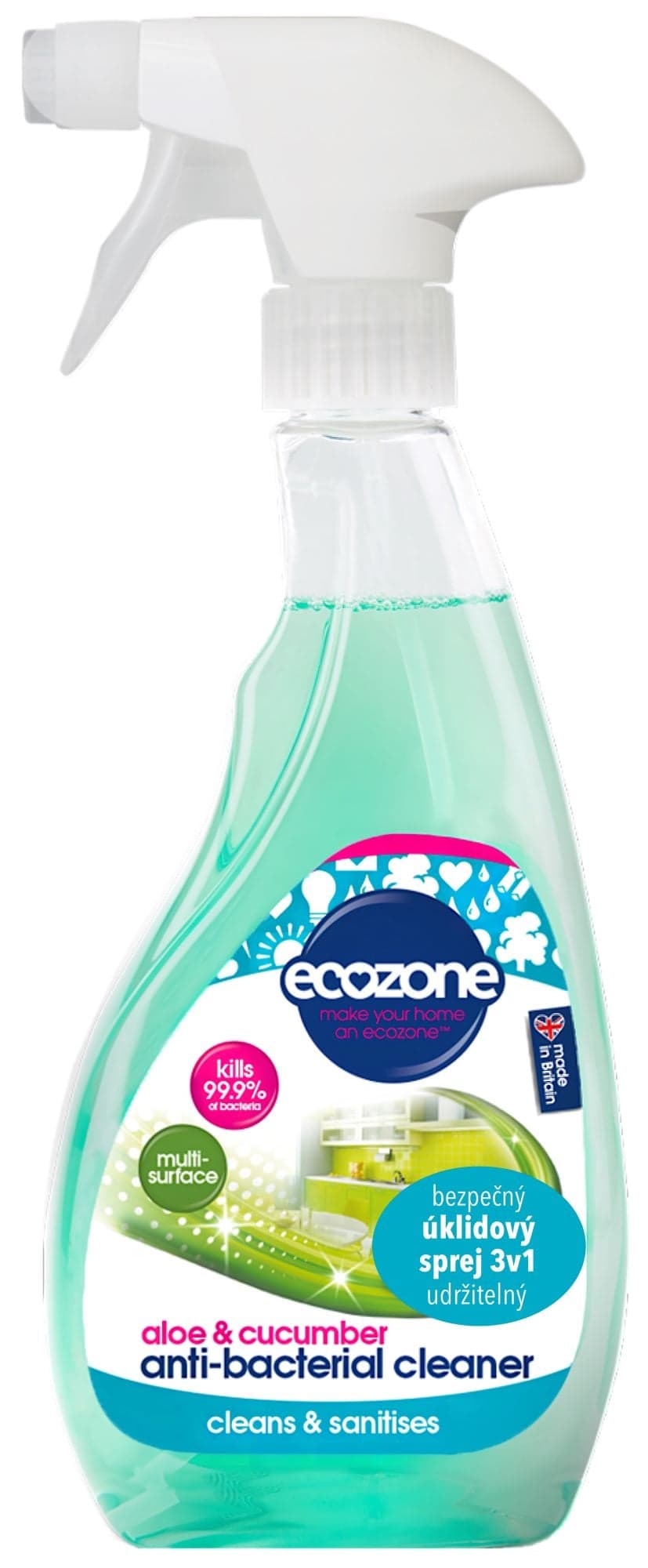 Ecozone Antibakteriální úklidový sprej 3v1