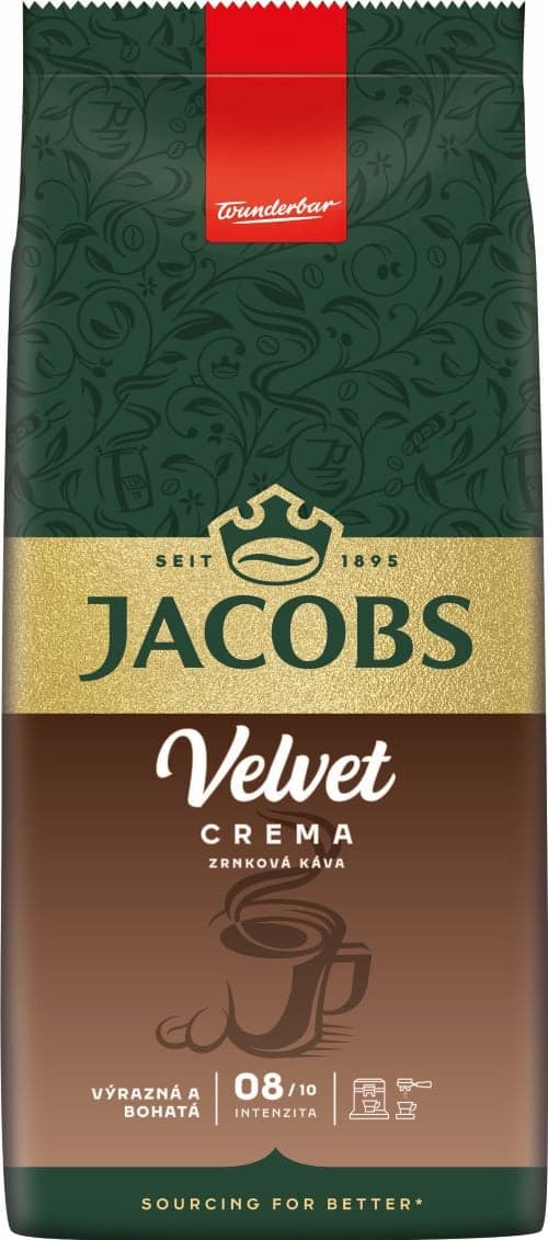Jacobs Velvet Crema zrnková káva