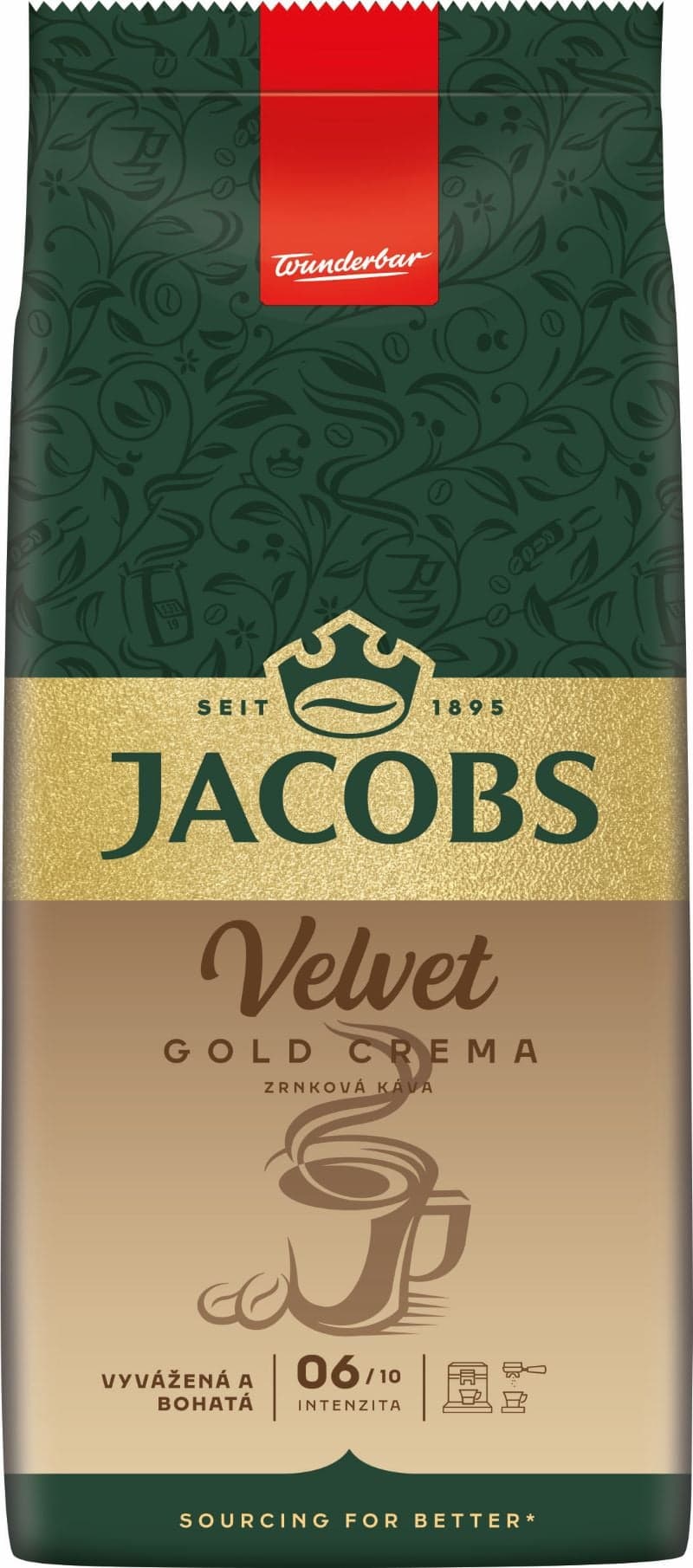 Jacobs Velvet Gold Crema zrnková káva