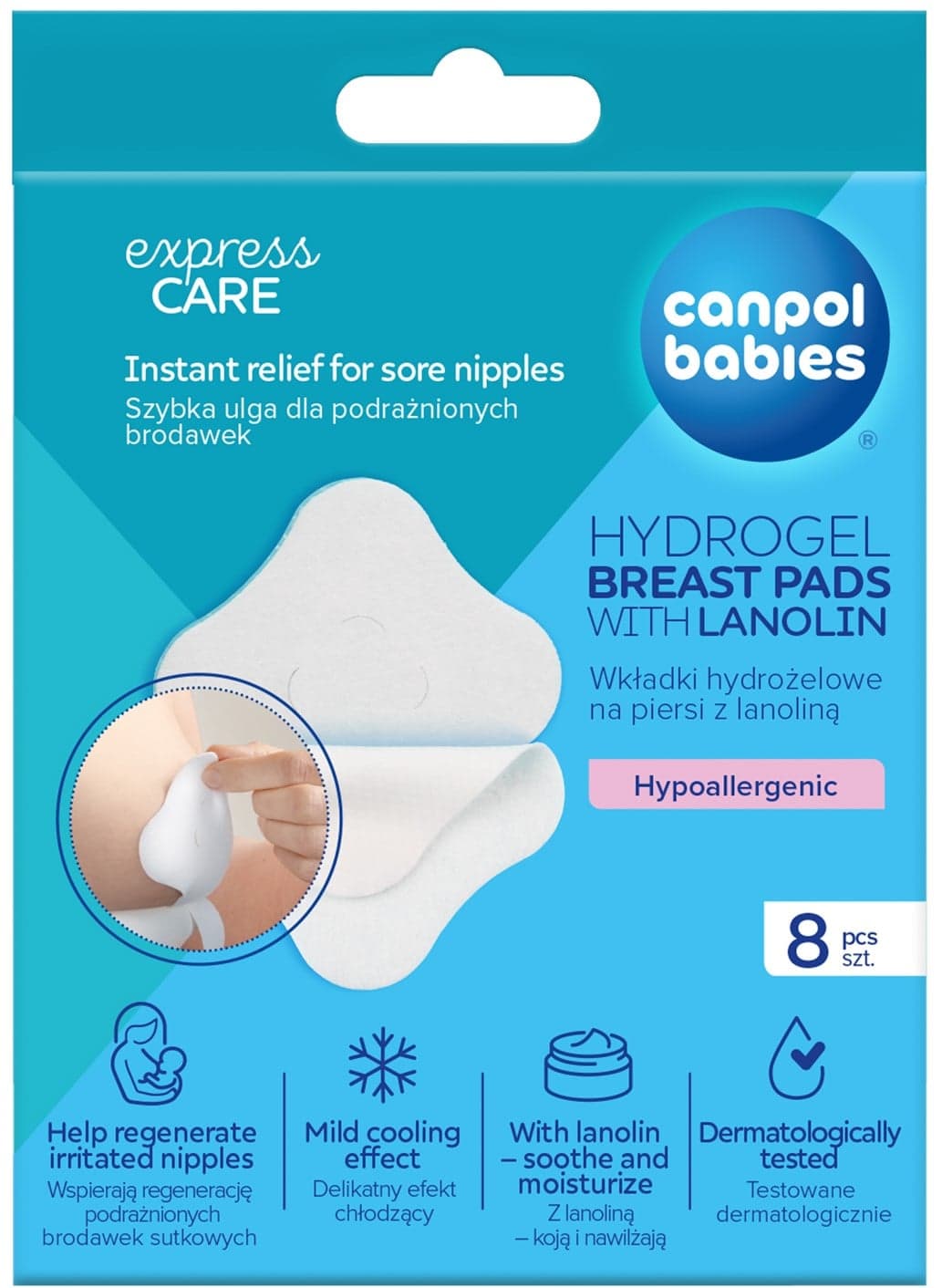 Canpol babies Hydrogelové hojící prsní polštářky s lanolinem