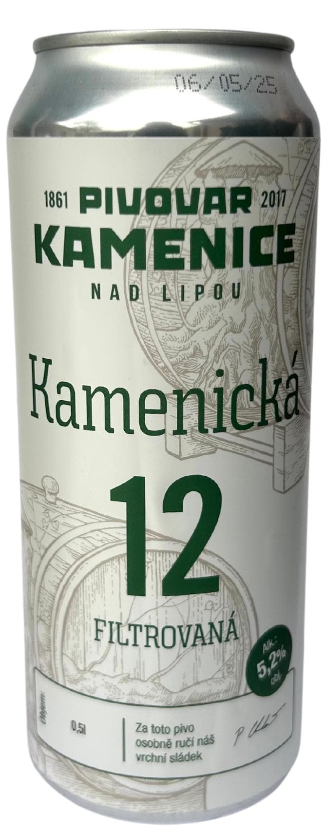 Kamenice 12° plech 500 ml