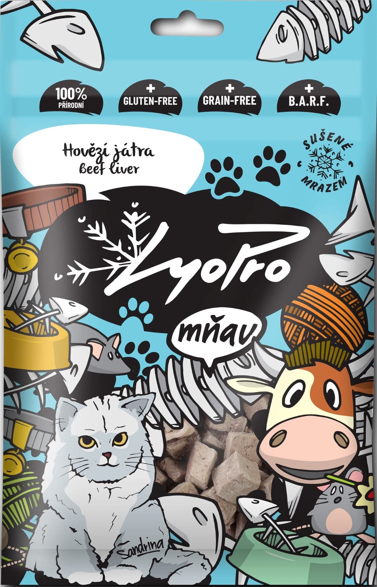 Lyopro Lyofilizovaná hovězí játra pro kočky