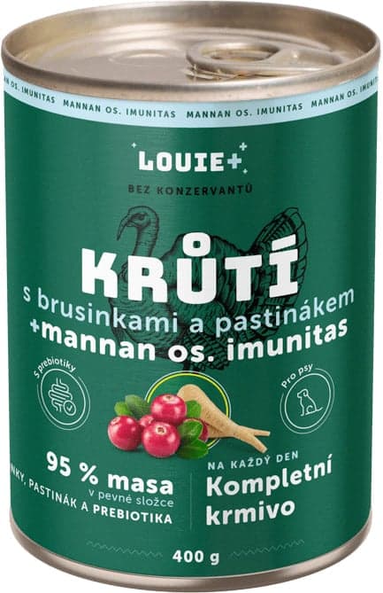 Louie Kompletní krmivo krůtí, brusinky, pastinák a prebiotika pro psy
