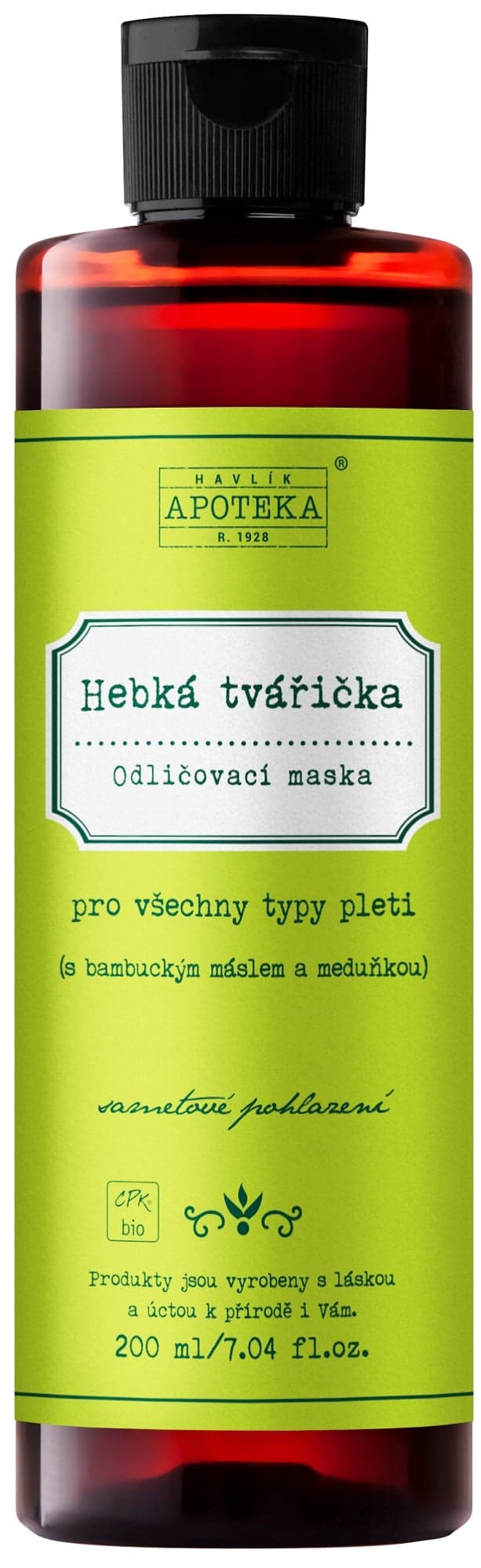 Havlíkova Apotéka BIO Hebká tvářička odličovací maska