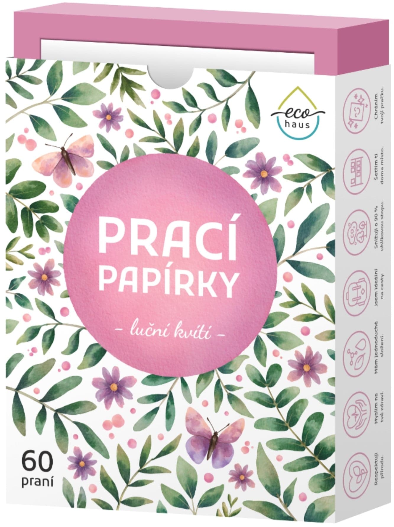 EcoHaus Prací papírky luční kvítí 60 praní